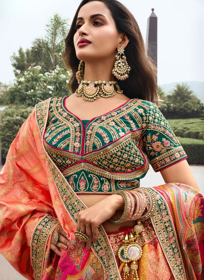 Embroidered Silk A - Line Lehenga - L2244