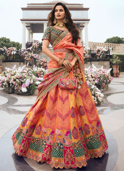 Embroidered Silk A - Line Lehenga - L2244