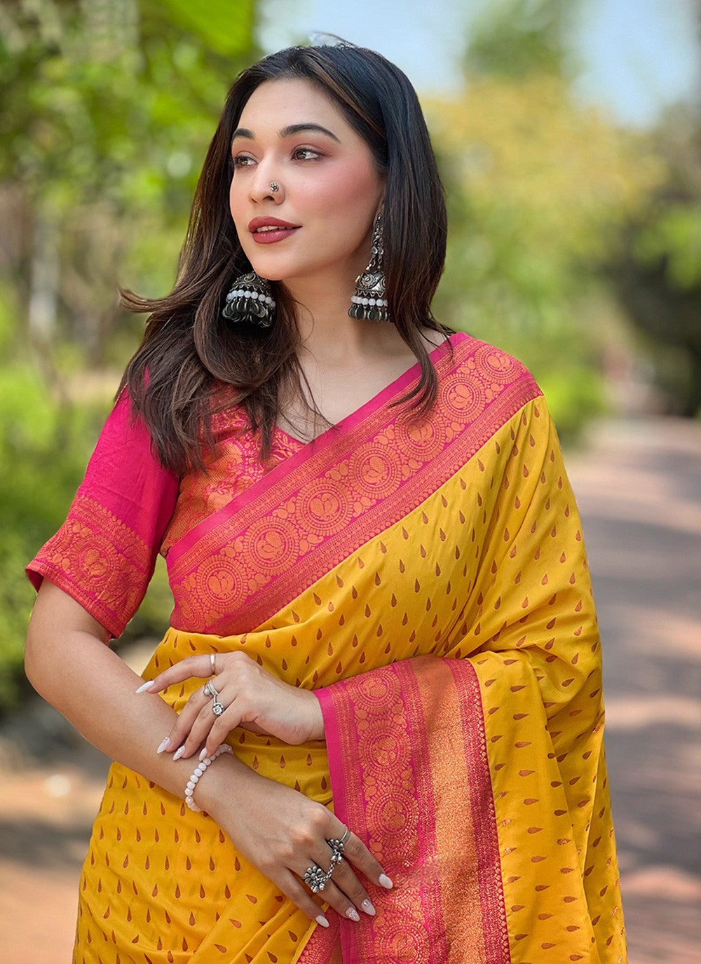 Casual Woven Silk Violet Saree - S11351