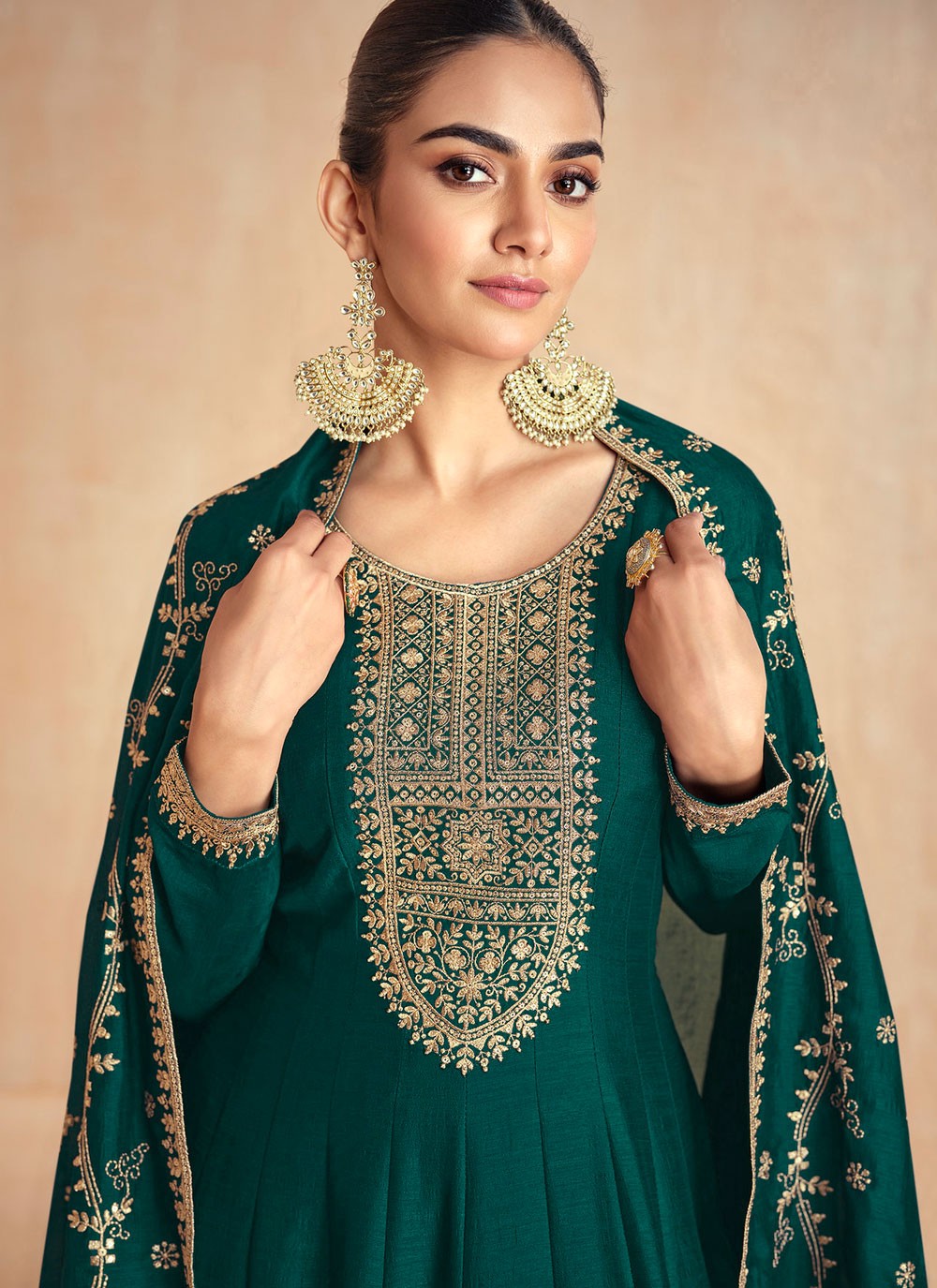 Embroidered Silk Gown - G1882