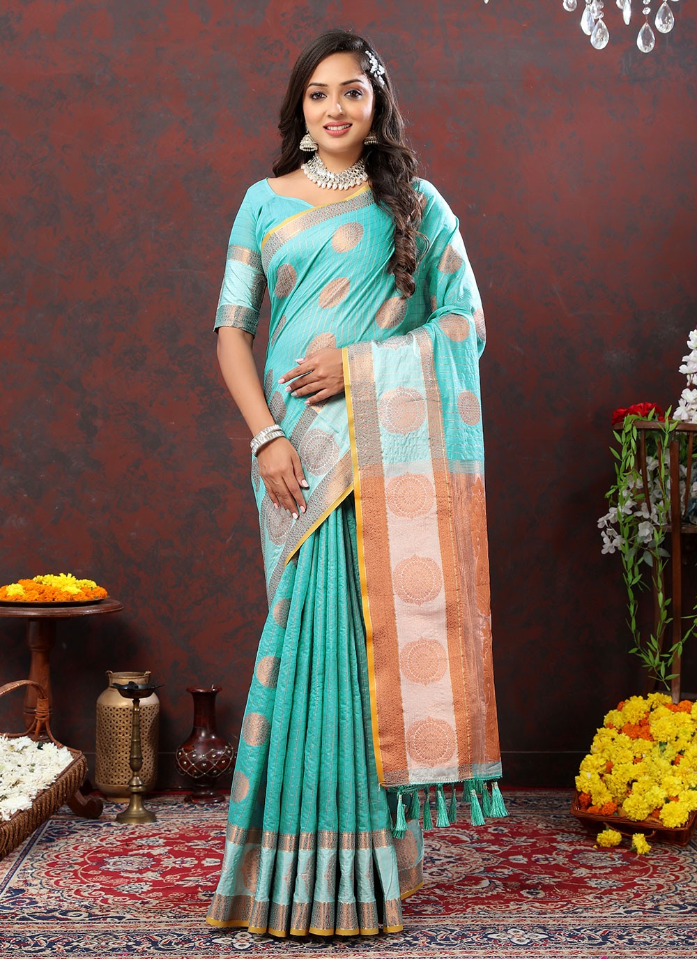 Trendy Weaving Zari Soft Cotton Saree - S4940