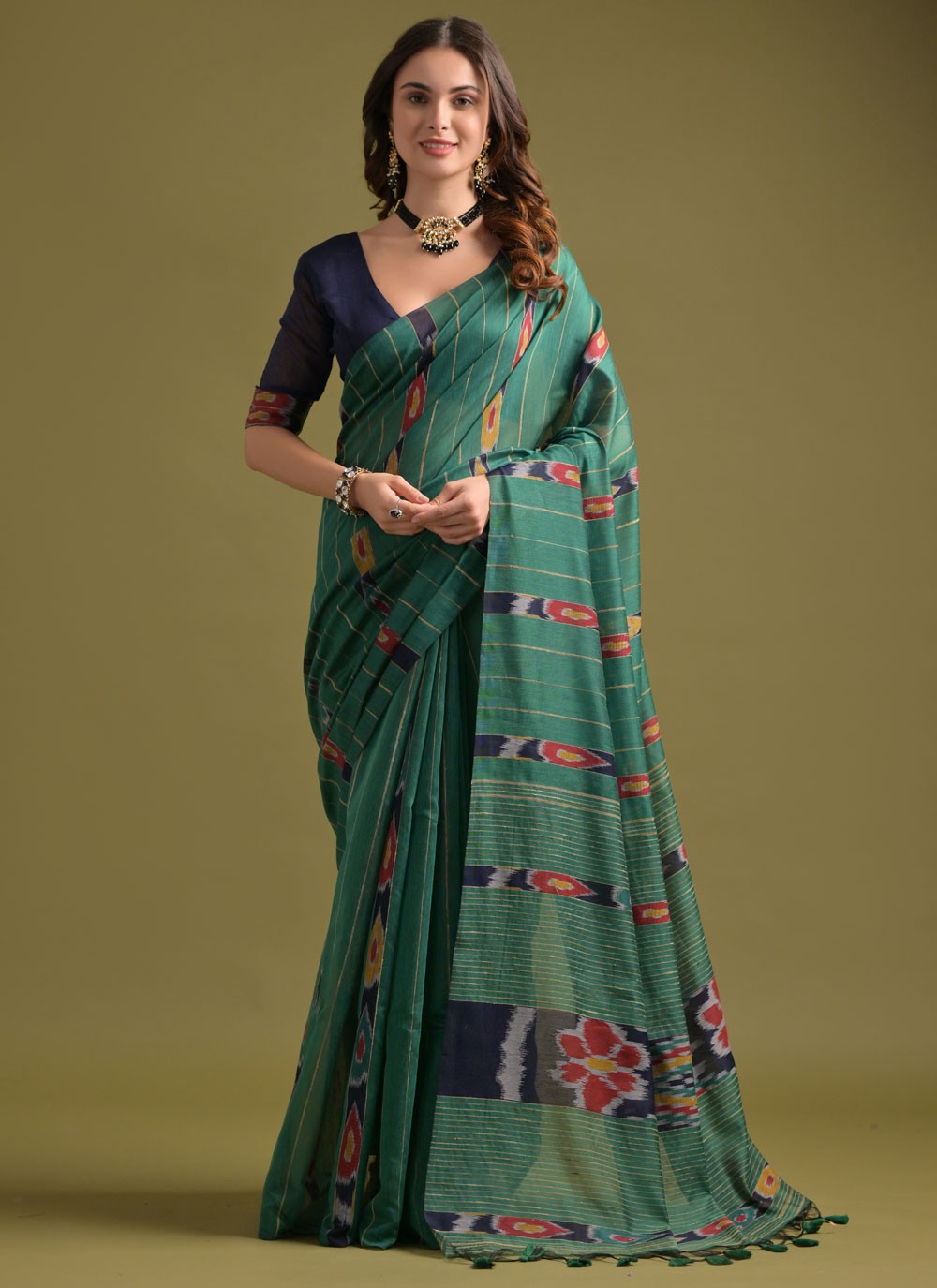 Printed Soft Cotton Saree - S11904