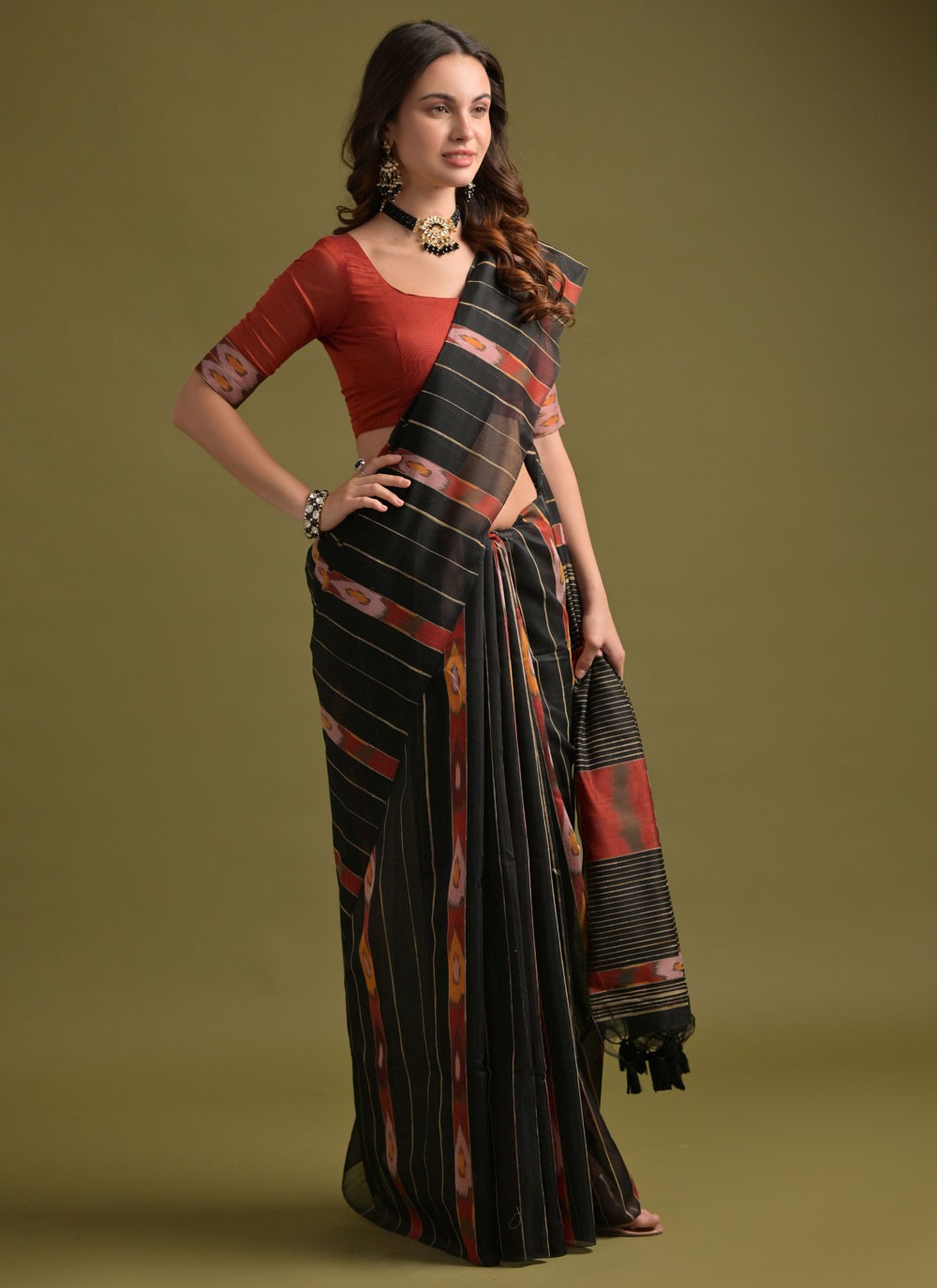 Printed Soft Cotton Saree - S11904