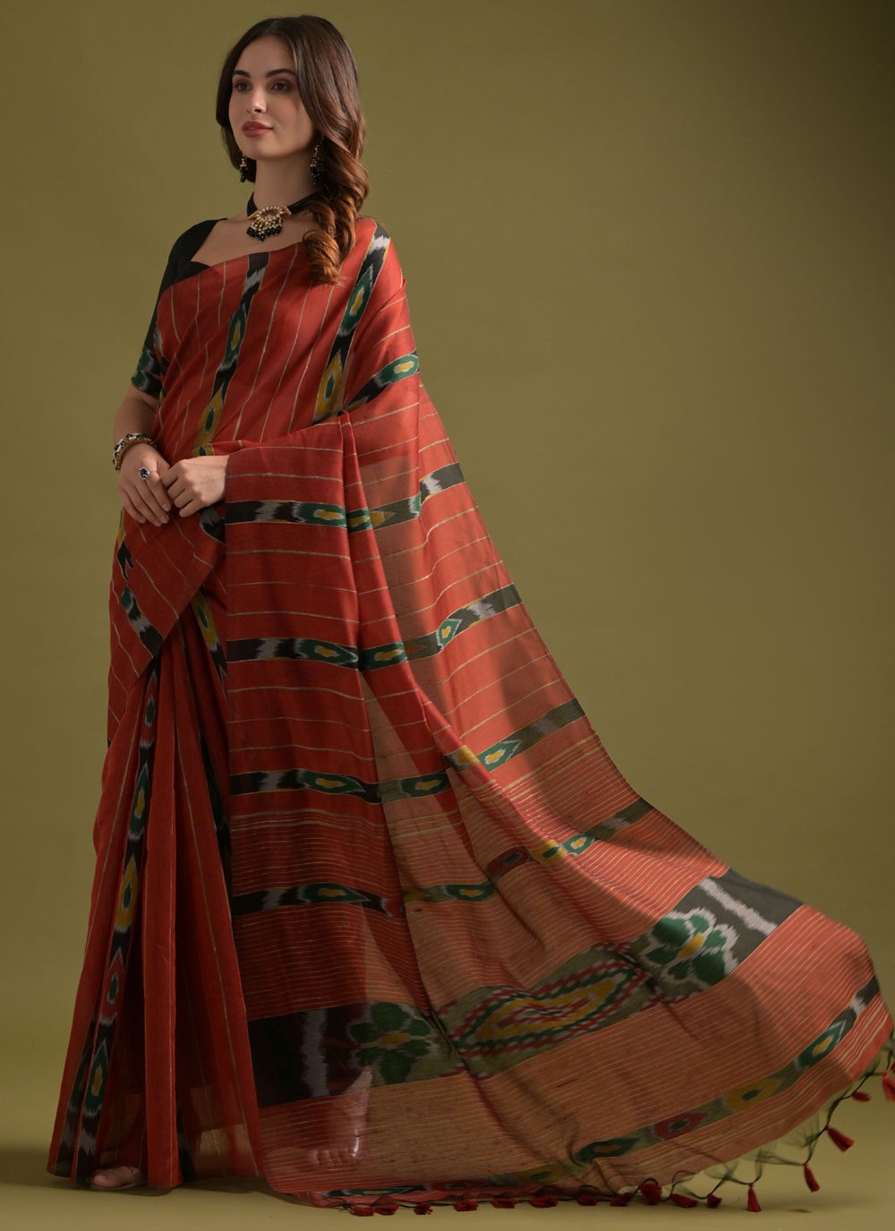 Printed Soft Cotton Saree - S11904