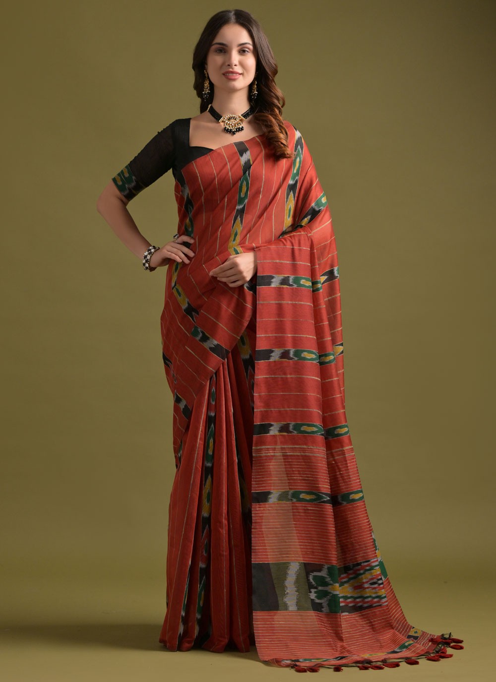 Printed Soft Cotton Saree - S11904