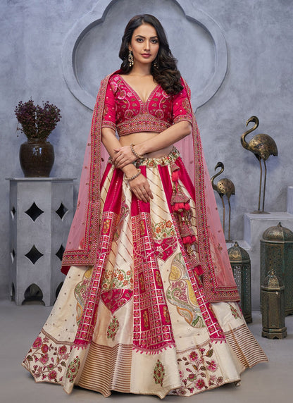 Embroidered Net A - Line Lehenga - L2852