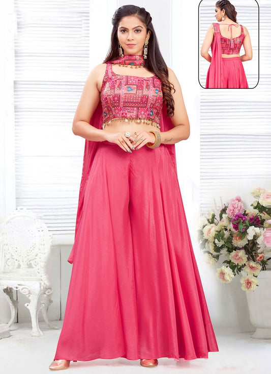 Salwar Suit Embroidered Pink Georgette T5729