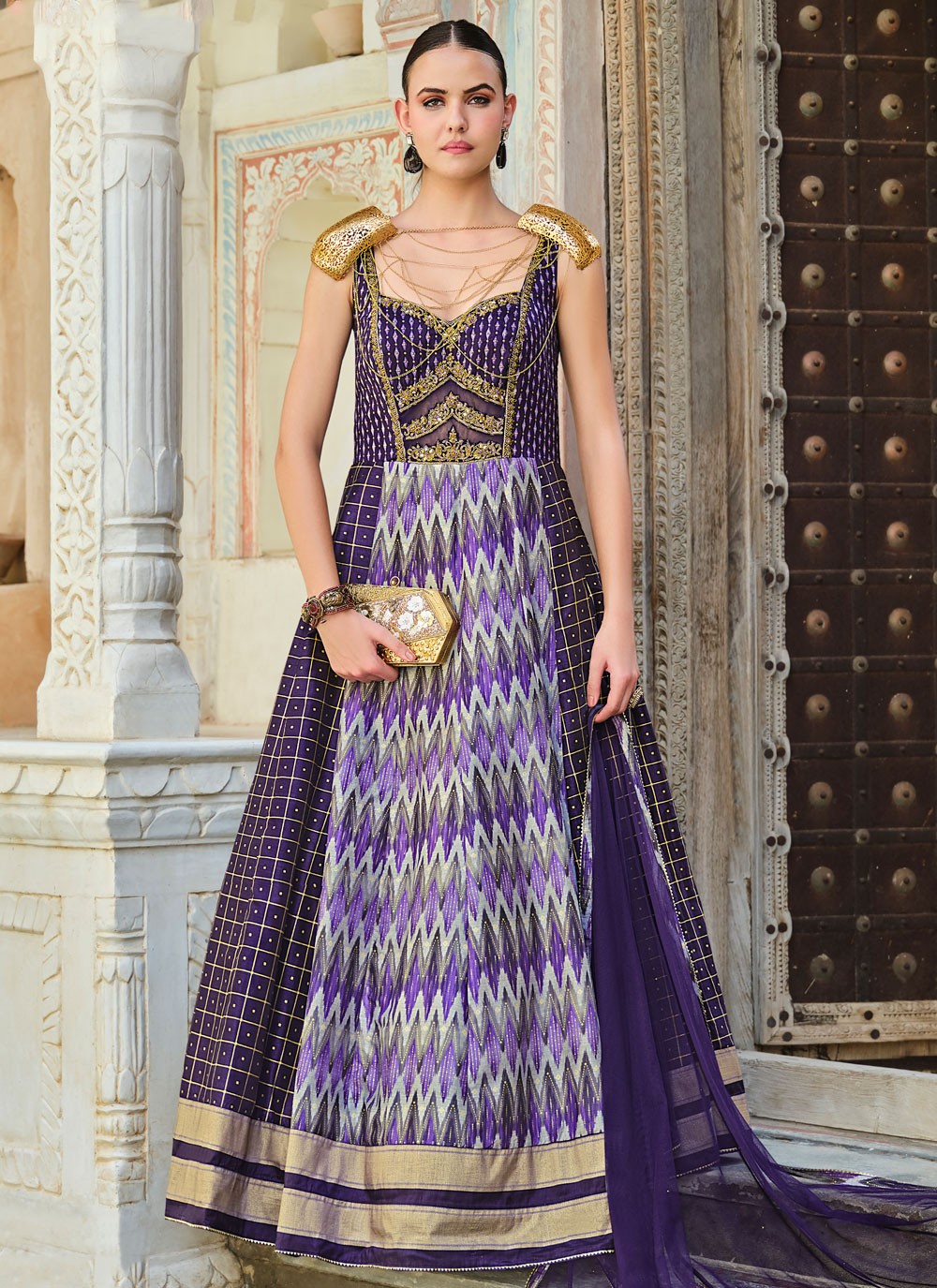 Embroidered Silk Gown - G1894