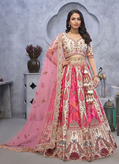 Embroidered Net A - Line Lehenga - L2852