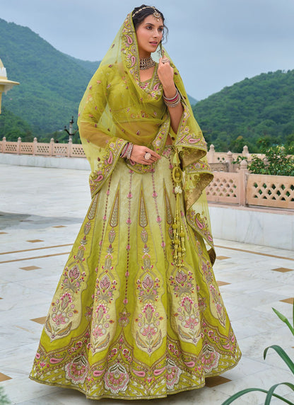 Embroidered Silk A - Line Lehenga - L2813