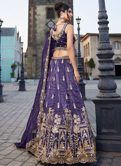 Tissue Engagement, Mehandi & Sangeet, Reception, Wedding A - Line Lehenga L3530