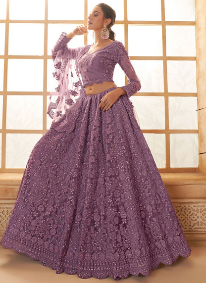 Cord Net A - Line Lehenga - L2719