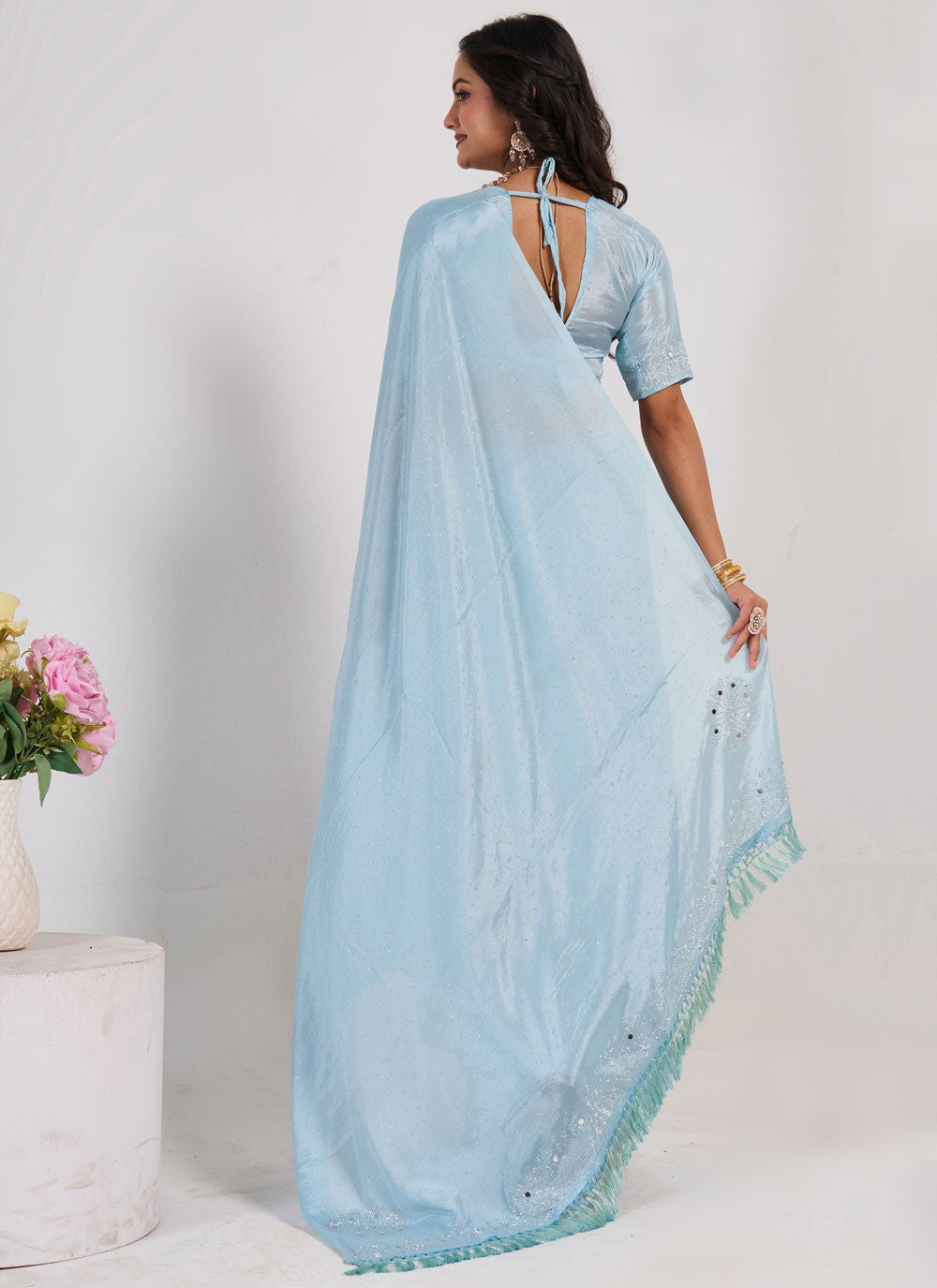 Bollywood Style Mirror Blue Chinon S13035
