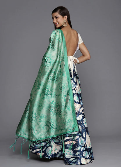 Digital Print Satin Silk A - Line Lehenga - L2124