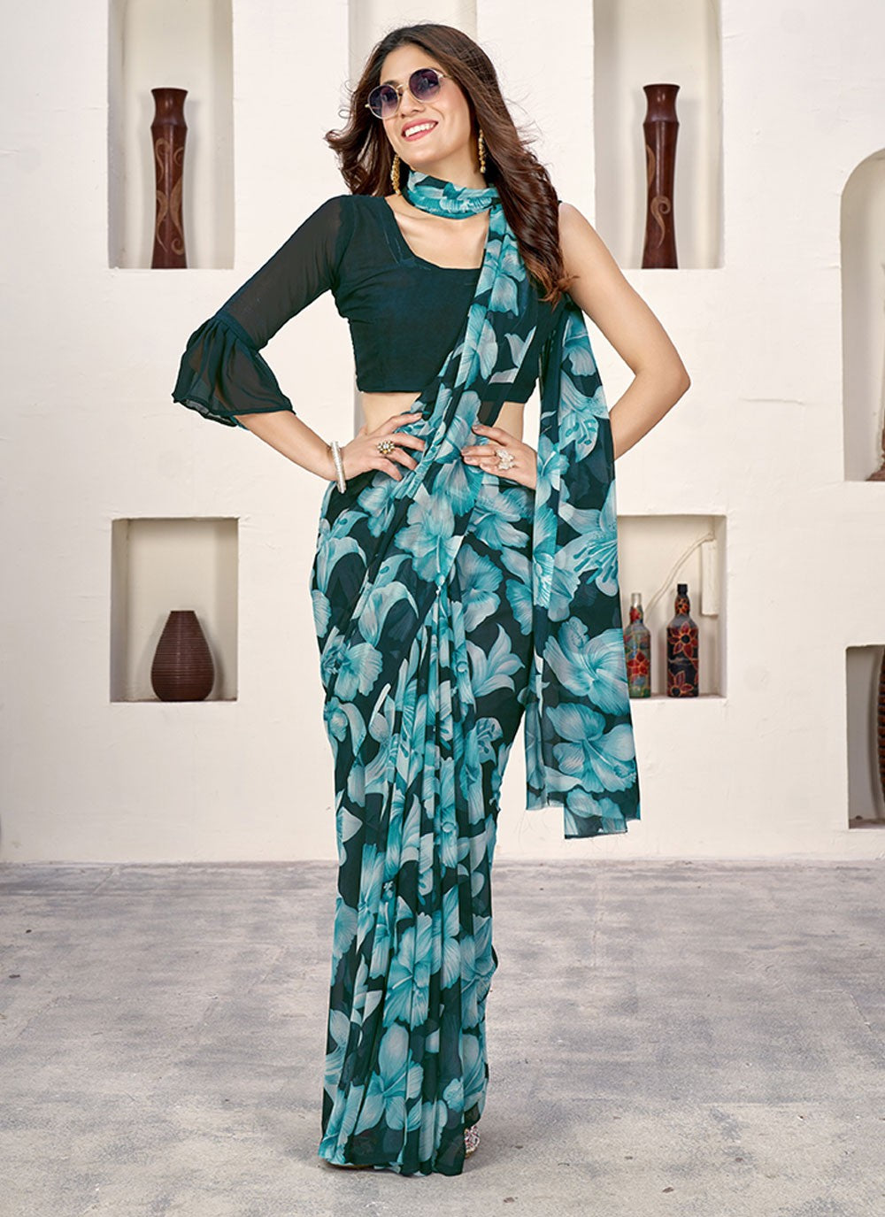 Classic Printed Weight Less Saree - S6119