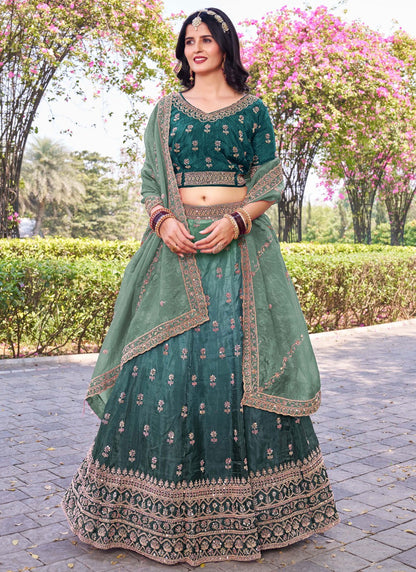 Crush Ceremonial, Festival, Mehandi & Sangeet A - Line Lehenga L3652