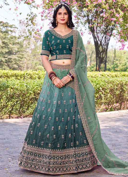 Crush Ceremonial, Festival, Mehandi & Sangeet A - Line Lehenga L3652