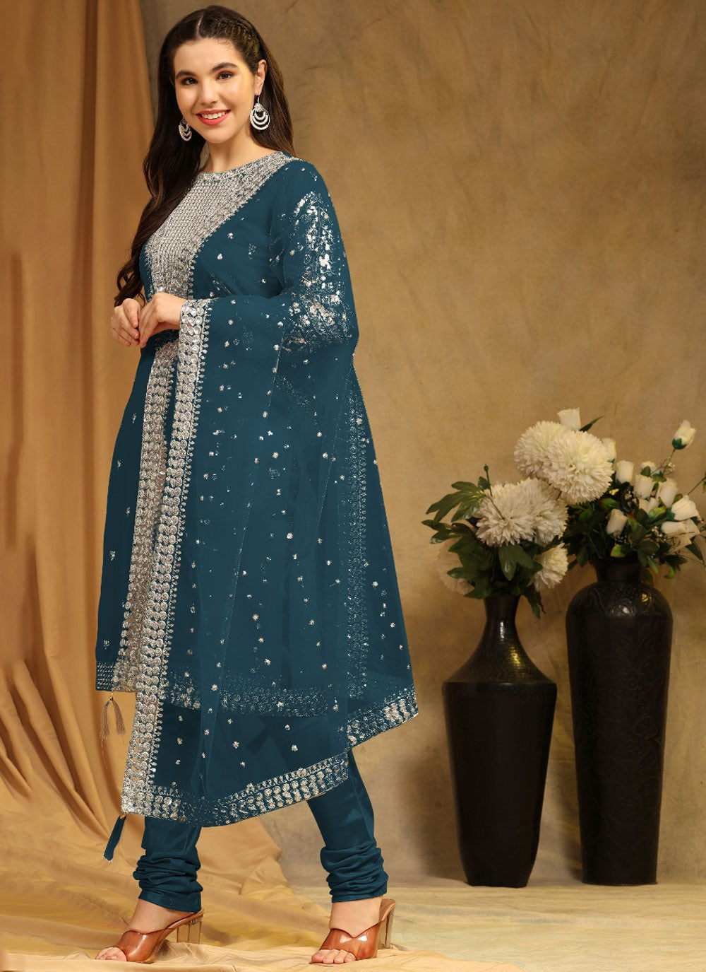 Faux Georgette Salwar Suit - T1633