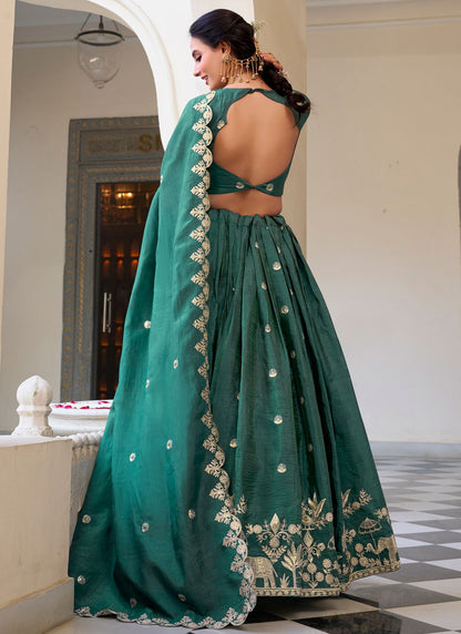 Crush Festival, Mehandi & Sangeet A - Line Lehenga L3625