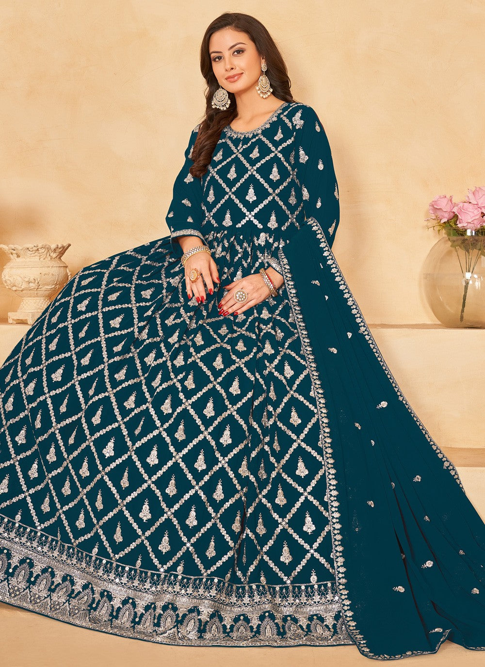 Faux Georgette Salwar Suit - T1532