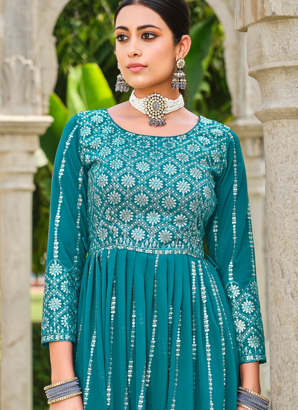 Faux Georgette Salwar Suit - T1409