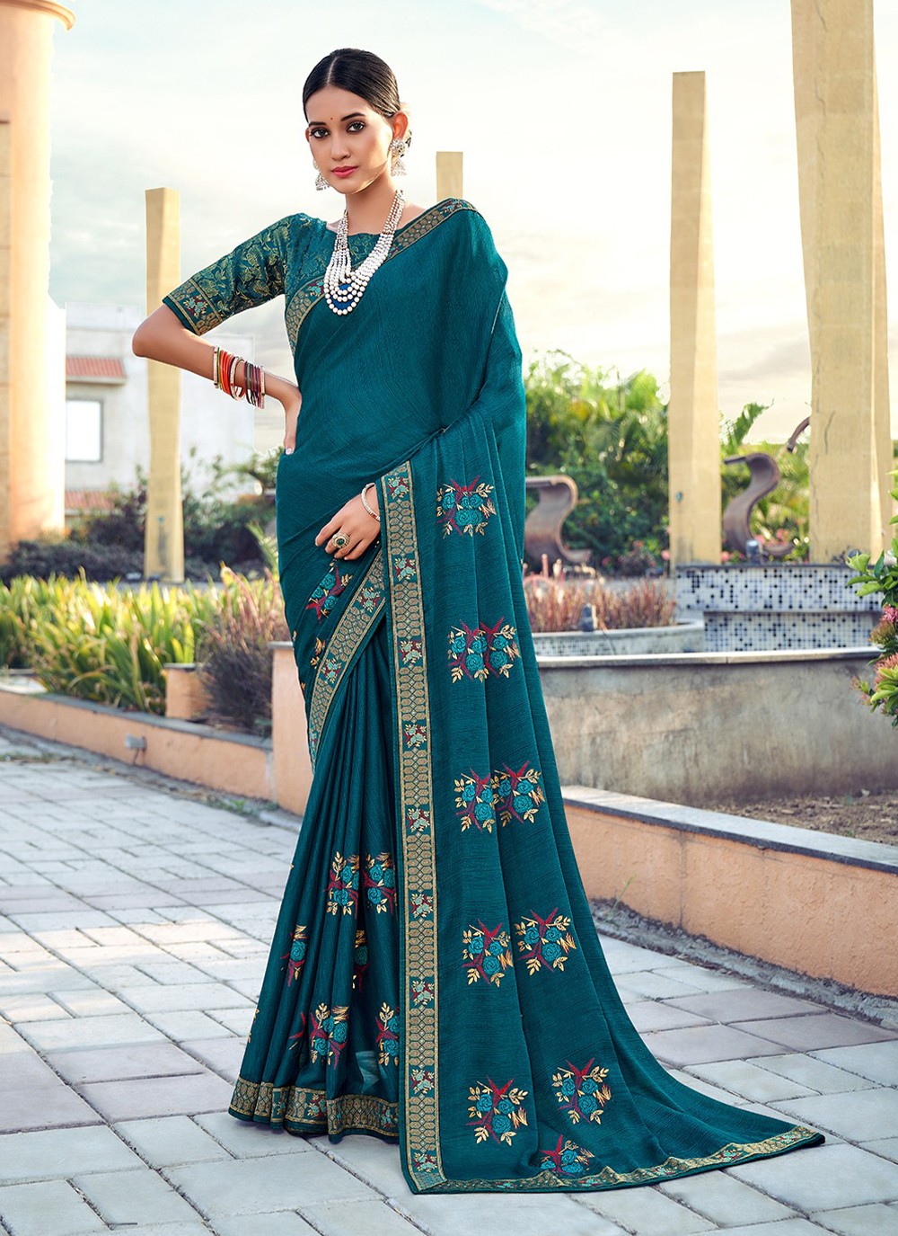 Classic Printed Silk Saree - S3197