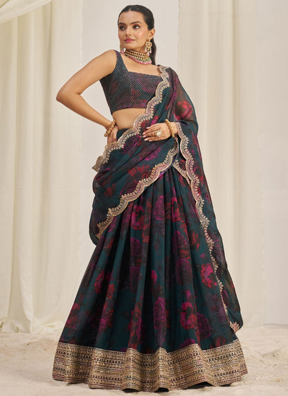 Dori Work Organza A - Line Lehenga - L2373