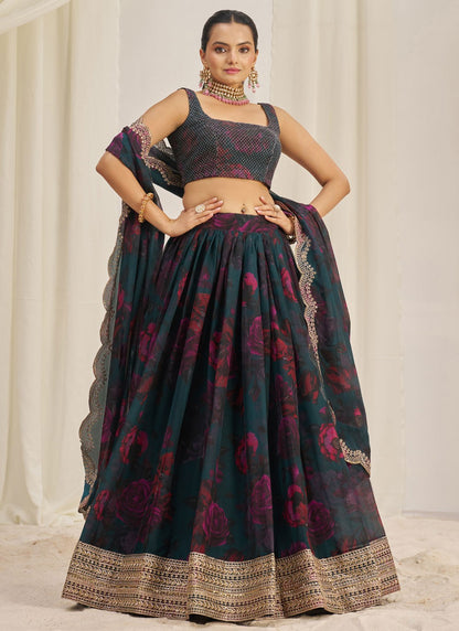 Dori Work Organza A - Line Lehenga - L2373