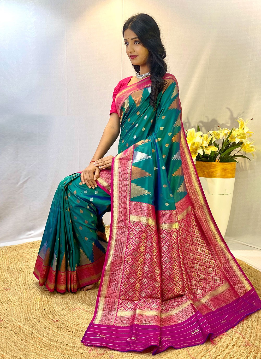Traditional Printed Silk Saree - S8330