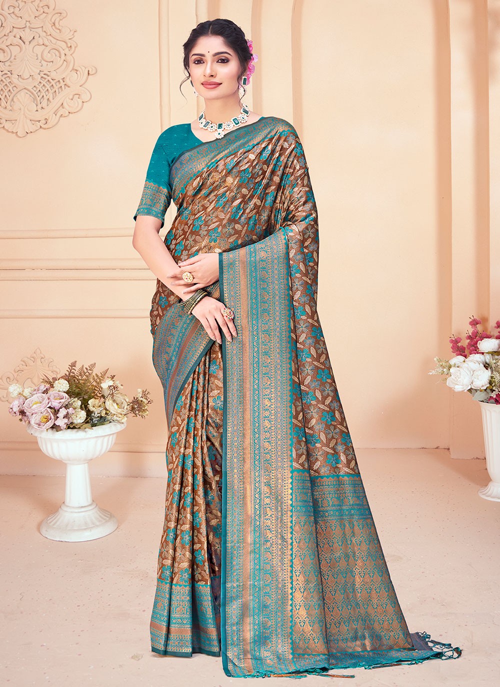 Classic Weaving Zari Silk Saree - S7466