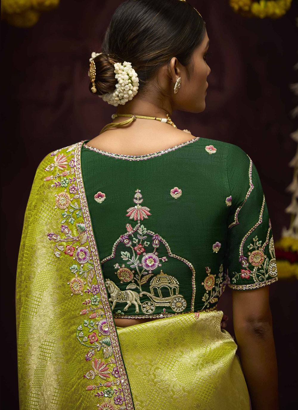 Classic Beads Kanjivaram Silk Saree - S9712