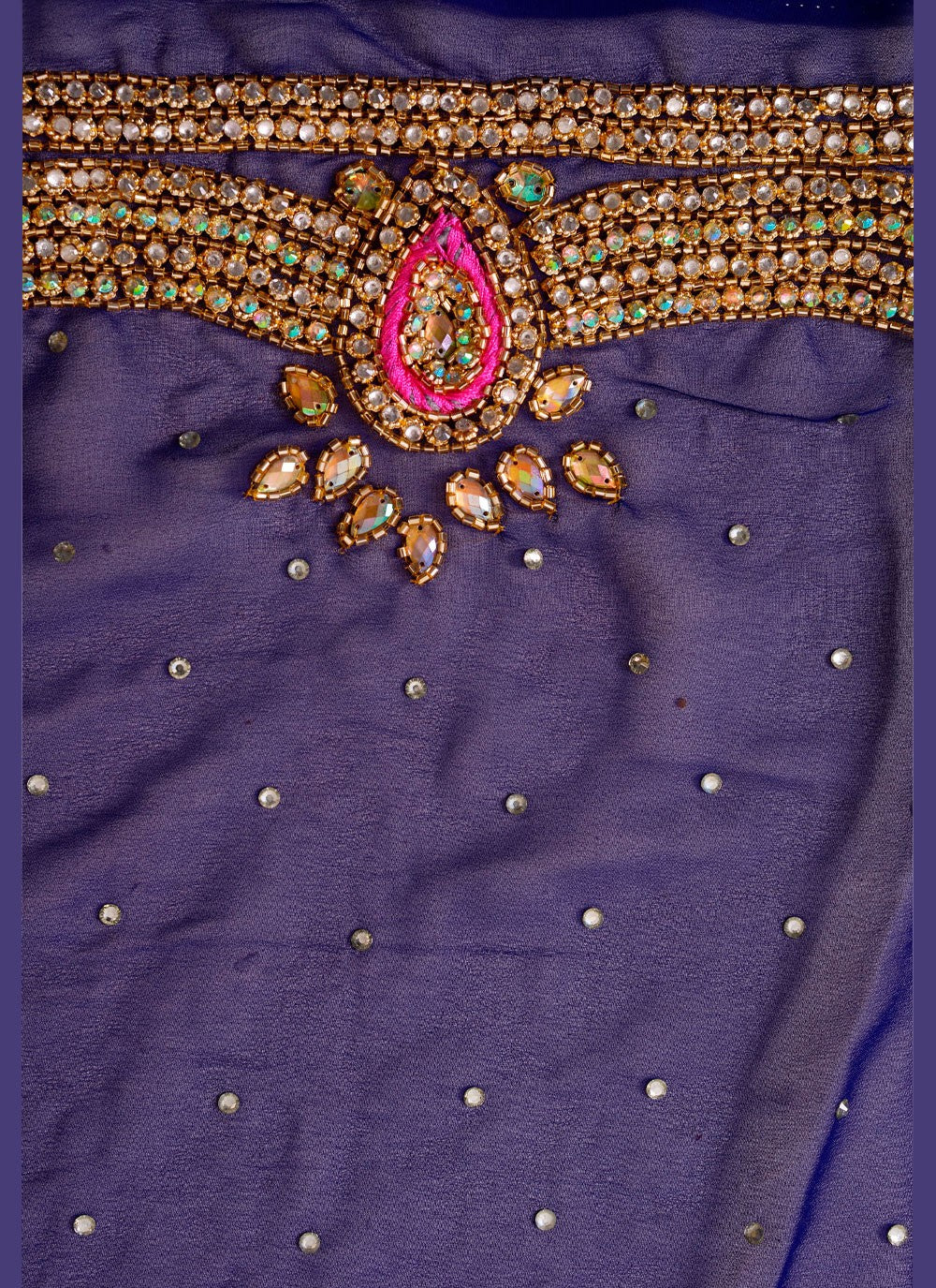 Classic Embroidered Georgette Saree - S7711