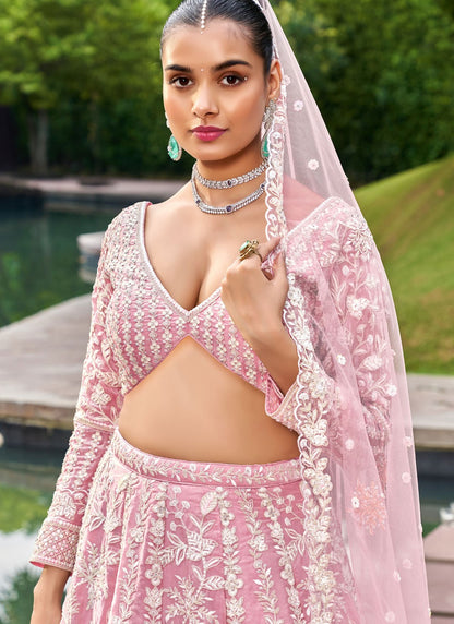 Embroidered Tissue A - Line Lehenga - L2421