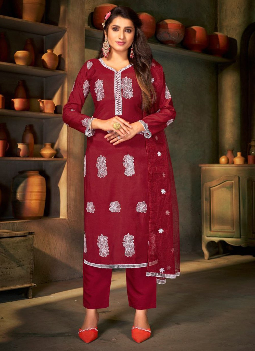 Silk Salwar Suit - T1248