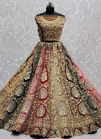 Diamond Velvet A - Line Lehenga - L2264