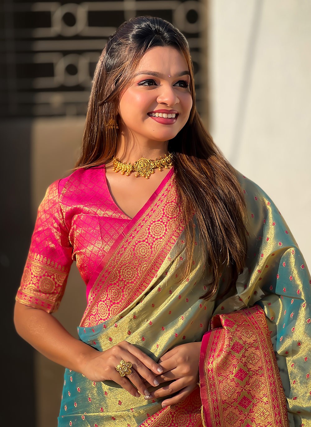 Woven, Zari Silk Saree - S11817