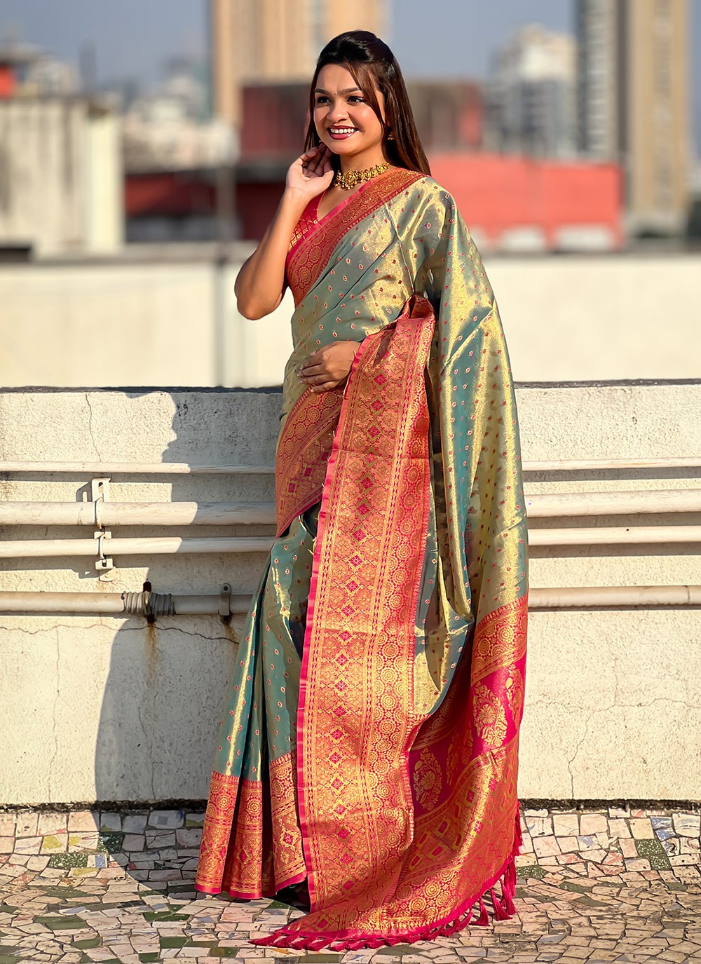 Woven, Zari Silk Saree - S11817