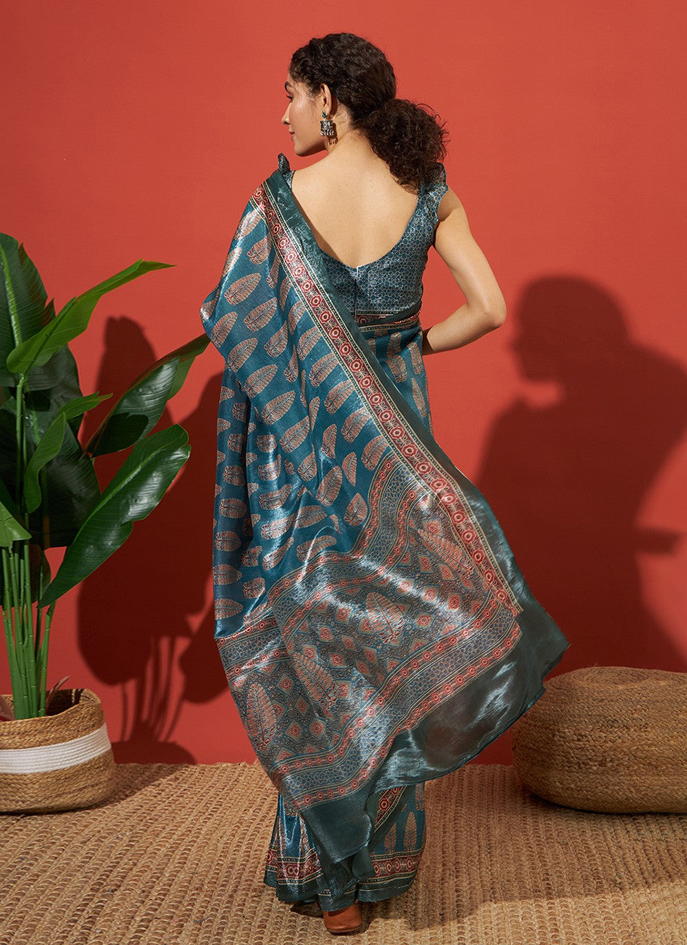 Rama Tissue Trendy Saree Printed S17701