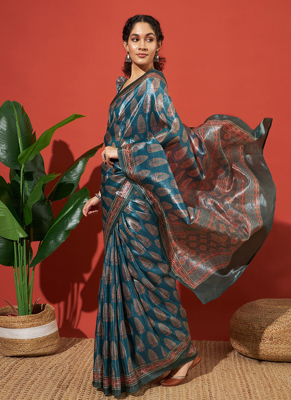 Rama Tissue Trendy Saree Printed S17701