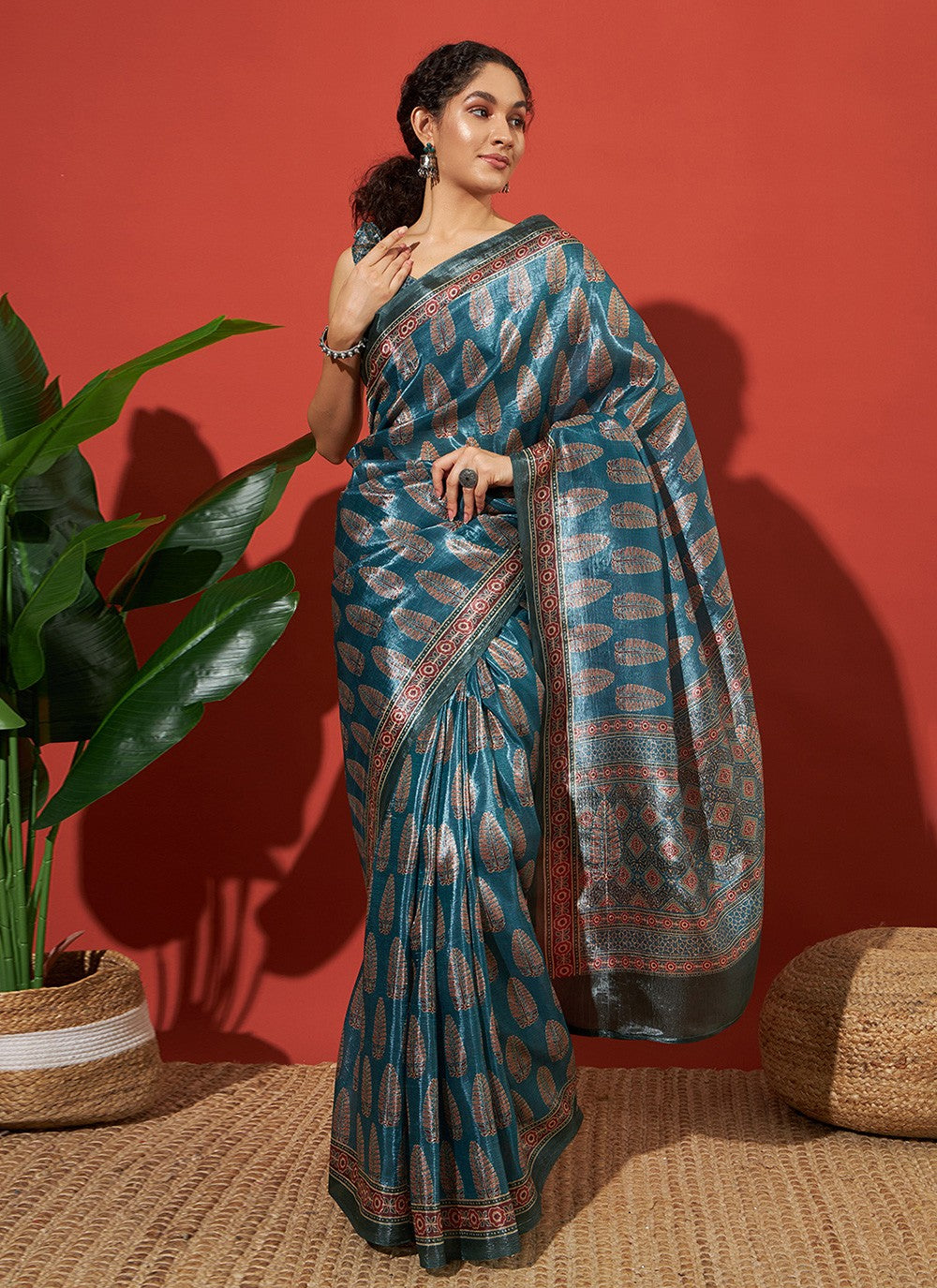 Rama Tissue Trendy Saree Printed S17701