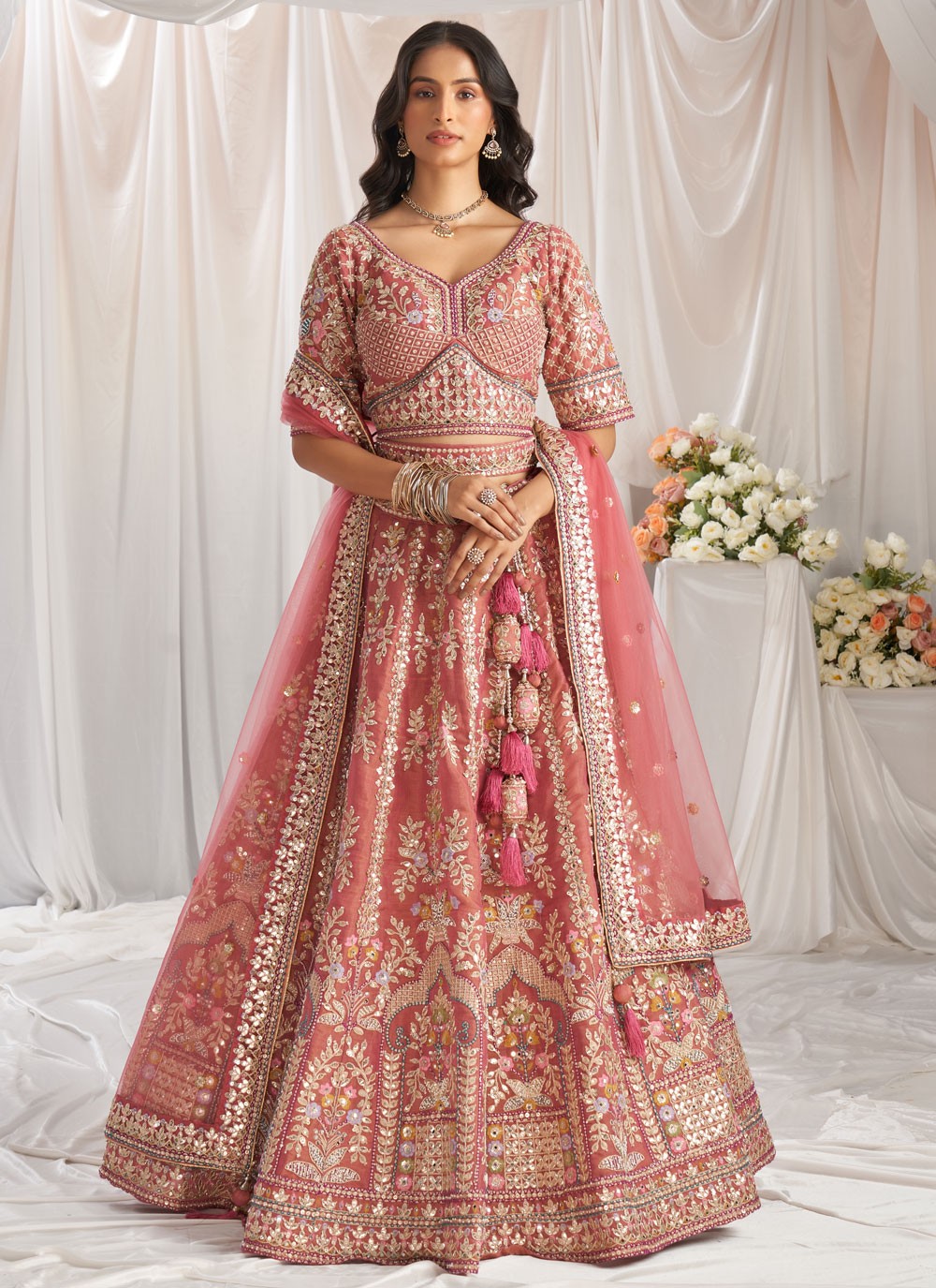 Classic Embroidered Silk Saree - S8532