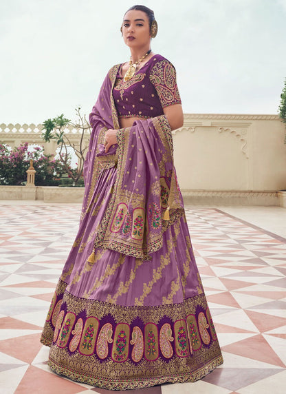 Chikankari Work Organza, Tissue A - Line Lehenga - L2696