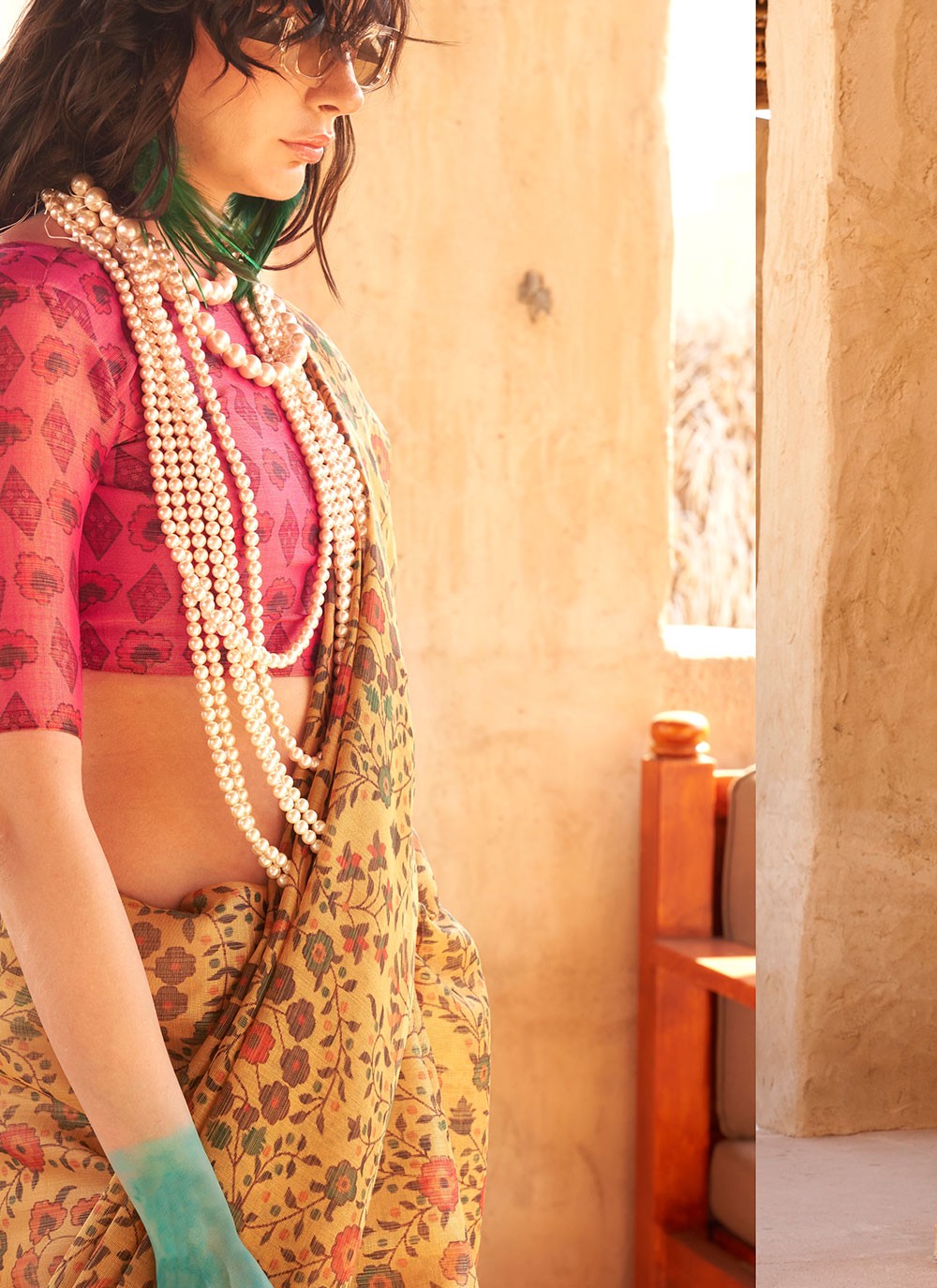 Classic Printed Tissue Saree - S6082