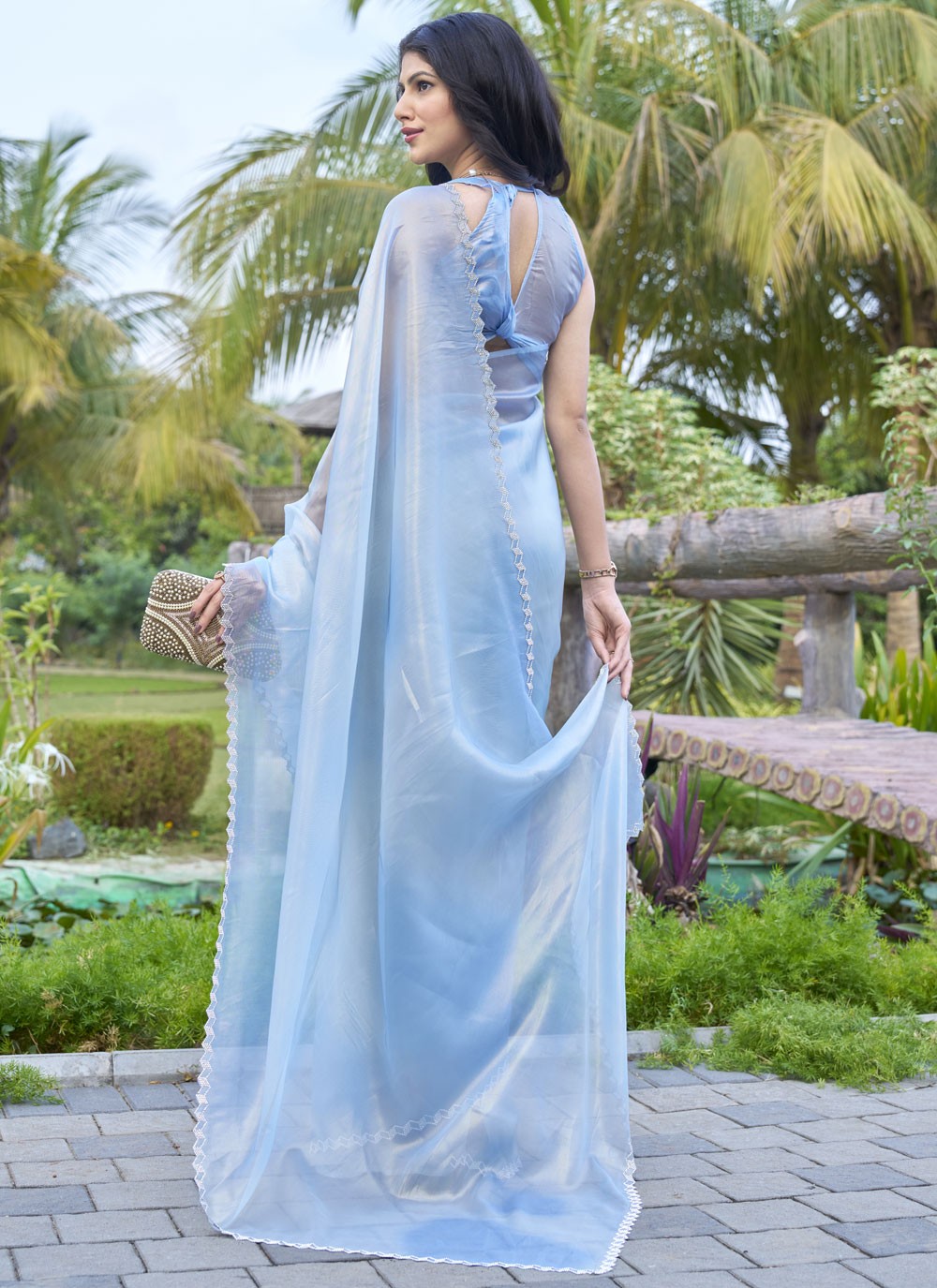 Cutdana, Swarovski Cotton Silk Saree - S11595