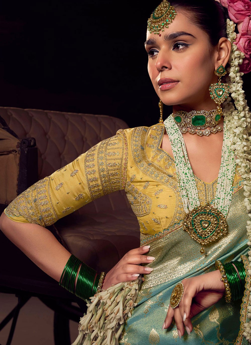 Banarasi Jari Silk Black Traditional Saree S15507