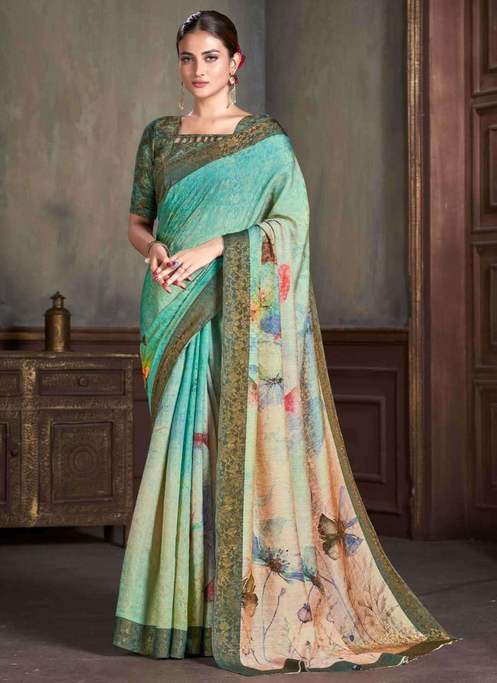 Classic Jacquard Work Silk Saree - S7402