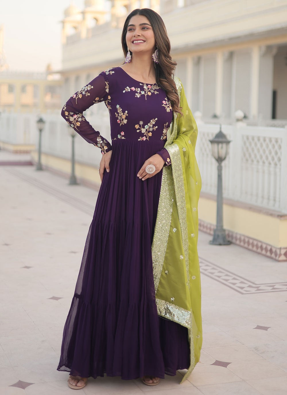 Faux Georgette Gown - G1343