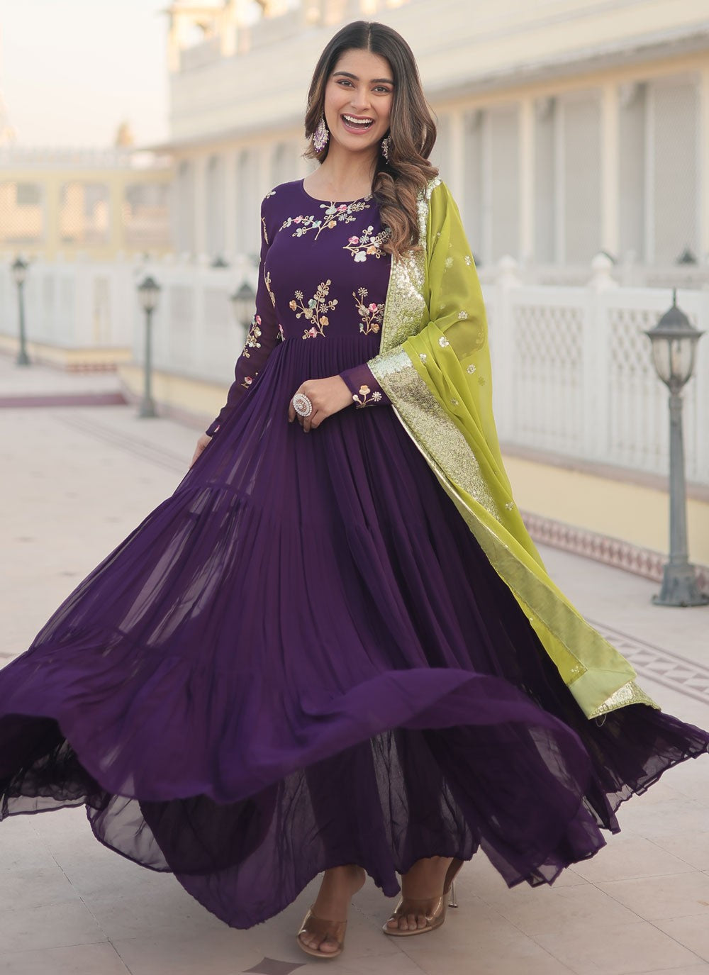 Faux Georgette Gown - G1343