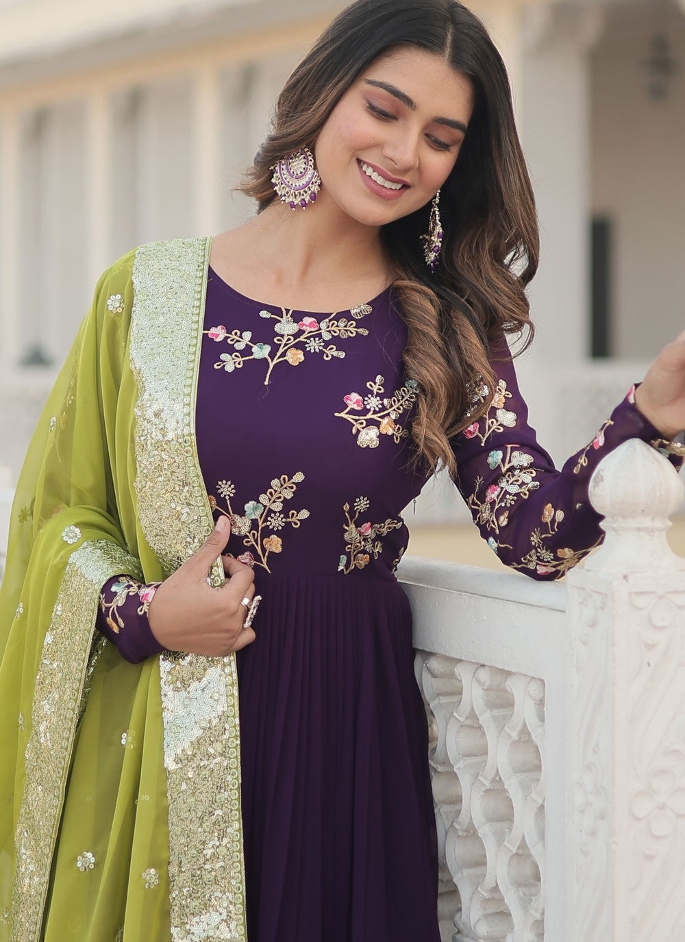 Faux Georgette Gown - G1343