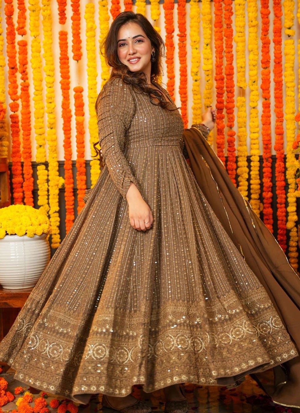Faux Georgette Gown - G1347